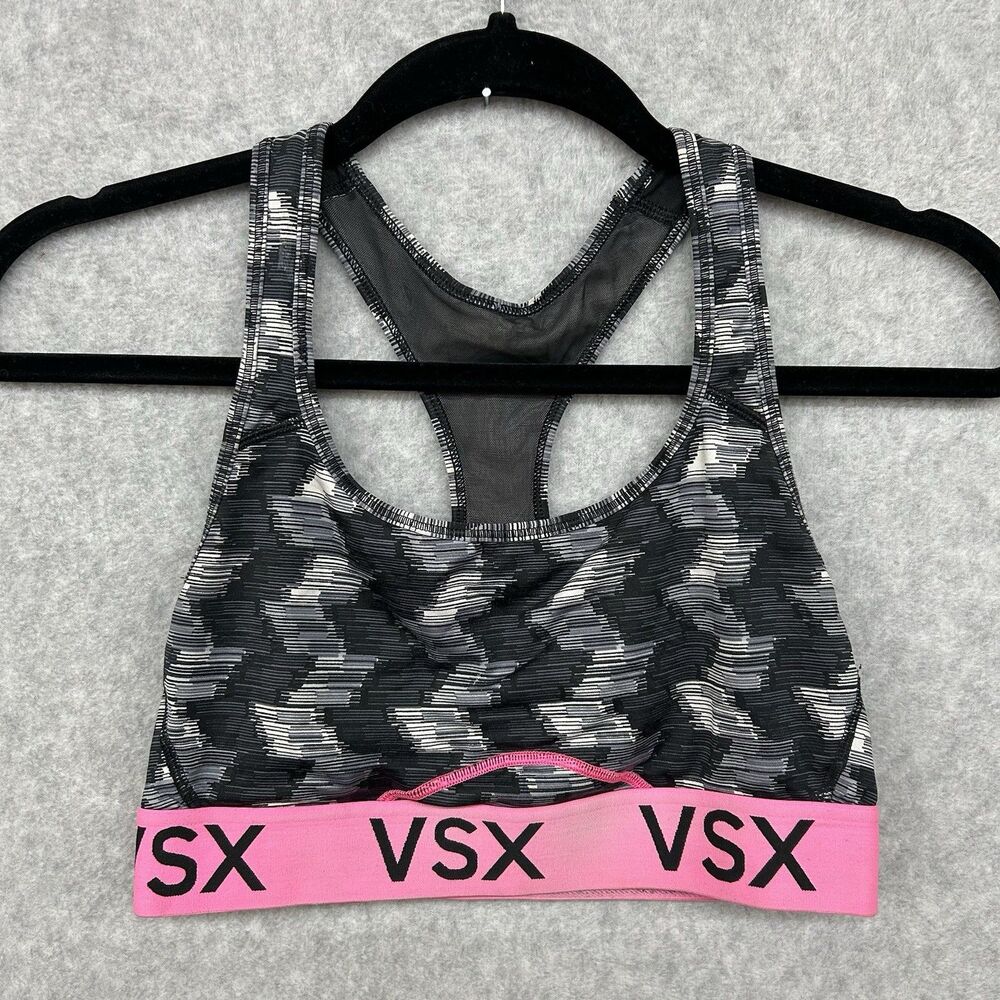 Victorias Secret VSX Sport Bra Small Black Compression